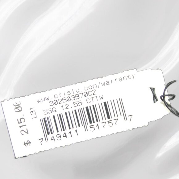 Crislu Finished Gold Handset Cubic Zirconia Tennis Style Bracelet 3mm - Picture 8 of 8